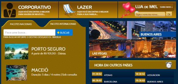 Criação de site de turismo