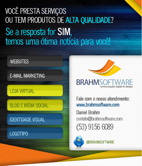 BrahmSoftware faz criação de sites em Pelotas para o Brasil e o mundo!